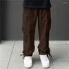 Herenbroeken Cargo Los Recht Oversized Kleding Effen Groen Veelzijdige Werkkleding Zwarte Joggers Katoenen Casual Herenbroek