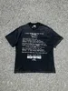 T-shirts pour hommes Vintage en détresse lavé à manches courtes Kirt manuscrit Kurt Cobain américain VTG décontracté lâche T-shirt