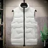 Mäns västar Vintertrenden Down Jacket Vest Casual White Duck Ytterkläder och kvinnors par Solid Color Cloting B12