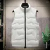 Gilets pour hommes hiver tendance doudoune gilet décontracté blanc canard vêtements d'extérieur et couple de femmes couleur unie manteau vêtements B12