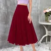 Gonne Gonna a pieghe da donna Mesh Fairy Tulle lungo di media lunghezza per pantaloncini da donna da indossare sotto elastico