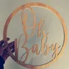 Oh Baby Wood Sign Baby Shower Decor Nursery Decor Baby Reveal Decorations Wall Hanging Party Supplies and Decor 240124