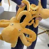 Simulation Yellow Octopus Plush Toy Lifelike Stuffed Animals Plushies Doll Cartoon Soft Pillow for Girls Boys Birthday Gifts 240202