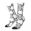 Men's Socks White Snowflake Pattern Male Mens Women Summer Stockings Printed