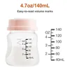 NCVI Breast Milk Storage Bottles Baby with Nipples and Travel Caps AntiColic BPA Free 47oz140ml 2 Count 240131