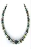 Ювелирные изделия из жемчуга Fast Fine, потрясающее круглое ожерелье с таитянским разноцветным жемчугом диаметром 910 мм18quot14k5590059