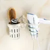 Support de sèche-cheveux en aluminium Antique, étagère de salle de bain, rangement sans clous, étagère murale, organisateur monté, support en spirale, porte-brosse à dents 240131
