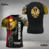 スペイン旗のグラフィックメンズTシャツアーミーカジュアル短袖ティーメンズハンティングTシャツスペイン退役軍人トップカモフラージュ衣料XL 240202