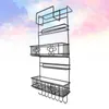 キッチンストレージ冷蔵庫スパイスラック鉄の棚棚多機能磁気調味料のための磁気