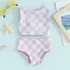 Clothing Sets Kids Baby Girls Swimsuits Swimwear Beach Bikini Two Piece Tie Front Swimsiuts Bathing Suit