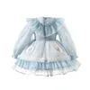 Baby Girl Princess Ruffle Dress with Headband Child Hiszpan Hiszpanie Vintage Lolita Party Costume Costiums Ubrania dla dzieci 28y Vestidos 240126