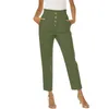 Women's Two Piece Pants Women Autumn Warm Up Cropped For Casual Linen Loose Elastic Waist Womens Cargo