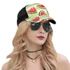 Boll Caps Watermelon 3D Print Curved Brim Mesh Baseball Cap Casual Sun Hat For Men Women