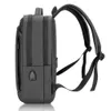 Qualité PU recouvert noir gris lycée utilisation 16.5 pouces voyage affaires USB sac à dos pour ordinateur portable 240125
