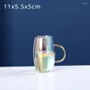 Waterflessen Lichte luxe en minimalistisch glas Hittebestendig Lotus Gestreepte Cool Bottle Cup