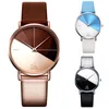 Orologio da donna Moda Doppio disco colorato Orologio analogico al quarzo Caffè Latte Collisione Orologio da polso da donna stile casual Colore sfumato 240127