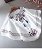 Casual Dresses Summer Dress 2024 Fashion Floral Embroidery Women White Batwing O-Neck Bohemian Boho Vestidos Clothing