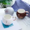 Tazze 450ML Tazza da caffè in ceramica creativa Modello cigno Mark Cup Viaggio Latte Tè Succo Bere Grande pancia Novità Regali di compleanno