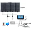 Kit completo de sistema solar de 1000W para casa com painel solar de 1000W 2000W 100A controlador de carga 220V inversor 10Ah30Ah bateria LFP