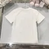 Kurzarm-T-Shirt aus Baumwolle für Jungen und Mädchen, Baby 2023, neues lockeres koreanisches bedrucktes Buchstaben-Top, stilvoll und minimalistisch