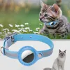 Dog Collars Cat Collar Adjustable PU With Reflective Stripes For Kitten And Small Blue/Purple/Black/