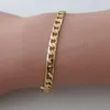 Link Bracelets Foromance/ 5 STYLES - YELLOW GOLD PLATED CUBAN 1 BY BRACELET SIZE INFO REFER TO THE PICTURE