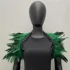 Scarves Adjustable Shawl Soft Feather Shrug With Lace Decor For Cosplay Party Stage Performance Elegant Dancer