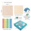 Wooden Math Toy Multiplication Table Board Game Children Montessori Toys Counting Teaching Aids Learning Education for Kids 240124