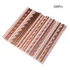 Disposable Cups Straws 150PCS Biodegradable Paper Drinking For Birthday Wedding Party Supplies (Rose Gold And Pink)