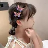 Accessori per capelli 5 pezzi clip a farfalla di colore sfumato per bambini copricapo carino forcine per ragazze dolci mini principessa