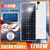 Monokristallines 1200 W 18 V flexibles Panel-Set, 12 V Solarzellen für Outdoor, Camping, Yacht, Wohnmobil, Auto, Wohnmobil, Boot