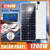 Monokristalin 1200W 18V Esnek Panel Kiti 12V Açık Kamp Yat Karavan Motosikleti Araç RV Teknesi için Güneş Hücreleri