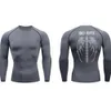 Y2K Compressie Shirt Mannen Elastische Training T-shirt Gym Fitness Workout Panty Sport Atletische Running Mannen Lange Mouw T-shirt 240124