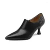Dress Shoes 9 Years Old Shop Comfortable Genuine Leather Girls Women Heels Pointed Toe Fashion Leisure High Heel Easy To Walk