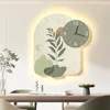 Relógios de parede Diversão Fantasia Bateria Relógio Único Arte Decorativa Luminosa Metal Design Digital Decoração Duvar Saati Home Decor