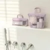 Borse portaoggetti Organizzatore da toilette da viaggio Custodia impermeabile Borsa a rete portatile con cerniera ad asciugatura rapida Doccia ad alta capacità