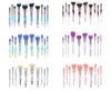 TUOLIDI New design custom Logo 10pcs makeup brush kit Transparent Diamonds Crystal Handle Makeup Brush sets3109132