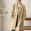 Women's Trench Coats Spring And Autumn Medium Long Coat Korean Version Loose Simple Student Ins Tide Wild Fashion Windbreaker Miss