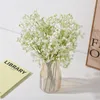 Flores decorativas 5 UNIDS Plástico Artificial Bebé Racimos de Aliento Cabeza Gypsophila DIY Boda Novia Flor Corona Accesorios para el Cabello