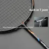 % 100 Tam Karbon Fiber Strung Badminton Raketleri 10U Gerginlik 22-35lbs 13kg Eğitim Raket Hız Sporları Yetişkinler için Çantalarla 240122