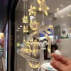 Strings Christmas Window Light met Suction Cup Soft Lighting Battery bediende Bell Xmas Tree Hanging Decoratie