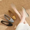 Kadınlar Katı Nefes Alabilir Kafa Sıradan Ayakkabılar Sonbahar Sivri Saçma Uçan Dokuma Konforu Işık Yumuşak Yürüteçler Daireleri Zapatos de Mujer 240126