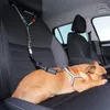 Colliers pour chiens, protection de sécurité pour animaux de compagnie, ceinture de sécurité de voiture, laisse avec tampon, corde élastique réfléchissante