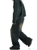 Reddachic tamanho grande verde lavagem skater homens jeans baggy ajustar-cintura 90s vintage y2k calças largas hip hop calças casuais trabalho wear 240127