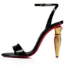 أفضل العلامة التجارية 2024S/S Lipstrass Queen Sandals أحذية براءة اختراع جلدية نسائية حفل زفاف جولة أخمص القدم