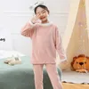 Winter Kinderen Pyjama Sets Warme Pyjama voor Herfst Peuter Jongens Dikker Meisjes Nachtkleding Flanel Baby Thermisch Ondergoed Pakken 240130