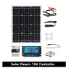 800W flexibel panel 12V-batteriladdare Dual USB med 20A-100A Controller Solar Cells Power Bank för telefonbil Yacht RV