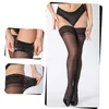 Women Socks Lace Top Stay Up Stockings Sexy sobre la rodilla High para Semi Sheer Temptation Nightclub