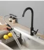 Robinets de cuisine robinet d'eau extractible 2 Modes de pulvérisation Rotation à 360 degrés en acier inoxydable et accessoires de mélangeur froid