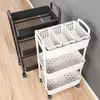 Tier Slim Storage Cart Mobile Shelving Unit Organizer Slide Out Rolling Rack For Kitchen Bathroom 240125
